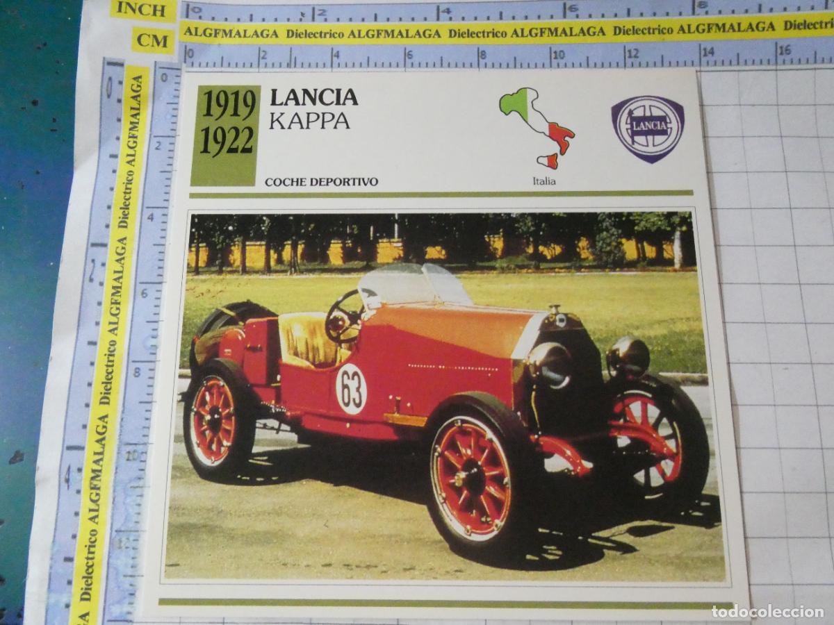Coches y motocicletas: TARJETA FICHA T&Eacute;CNICA COCHES COLECCI&Oacute;N PLANETA AGOSTINI ITALIA 1919 LANCIA KAPPA 1133