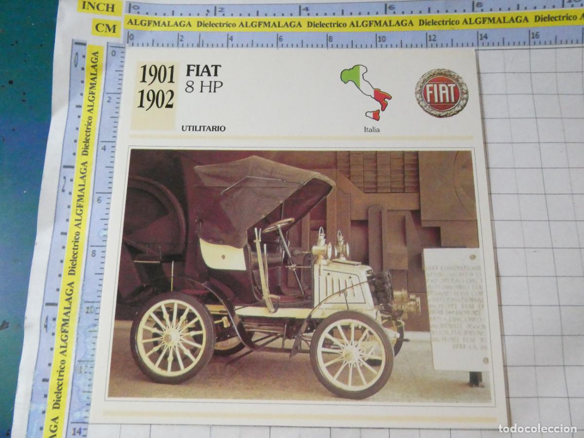 Coches y motocicletas: TARJETA FICHA T&Eacute;CNICA COCHES COLECCI&Oacute;N PLANETA AGOSTINI ITALIA 1991 FIAT 8HP 1138