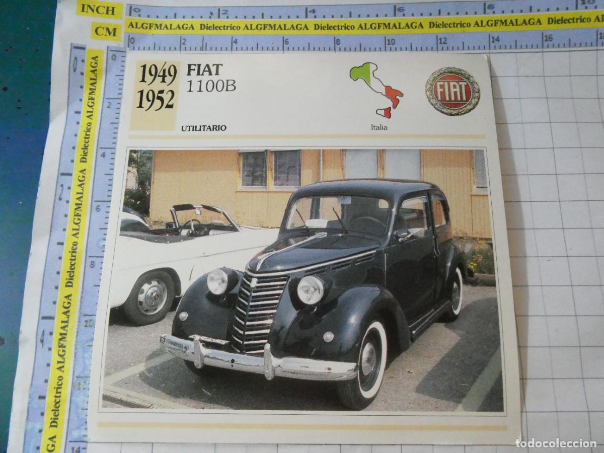 Coches y motocicletas: TARJETA FICHA T&Eacute;CNICA COCHES COLECCI&Oacute;N PLANETA AGOSTINI ITALIA 1949 FIAT 1100B 1139