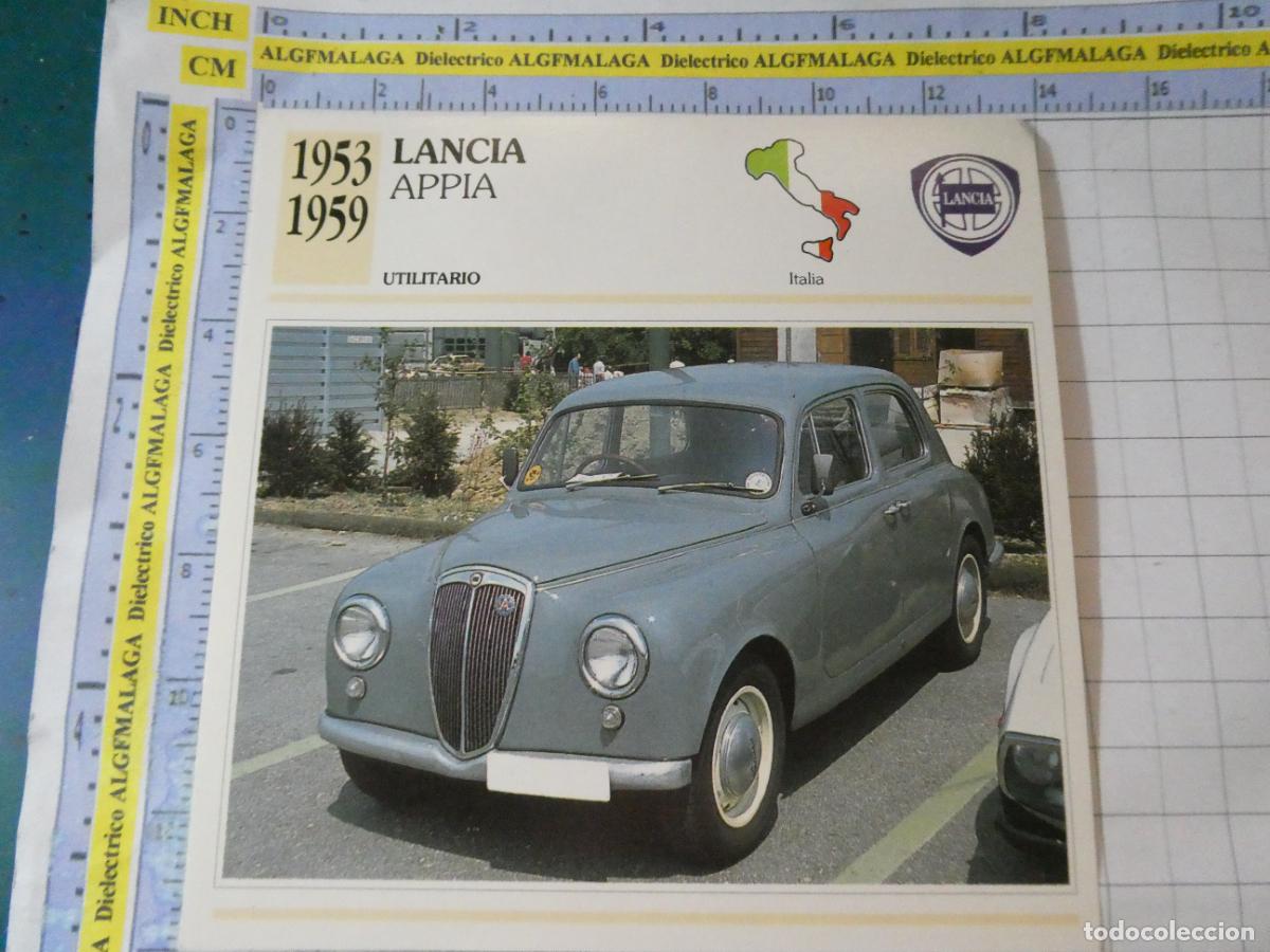 Coches y motocicletas: TARJETA FICHA T&Eacute;CNICA COCHES COLECCI&Oacute;N PLANETA AGOSTINI ITALIA 1953 LANCIA APPIA 1141