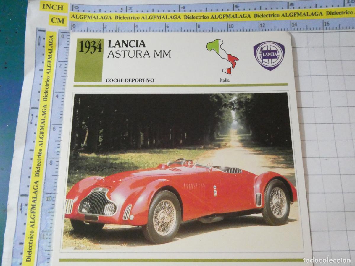 Coches y motocicletas: TARJETA FICHA T&Eacute;CNICA COCHES COLECCI&Oacute;N PLANETA AGOSTINI ITALIA 1934 LANCIA ASTURA MM 1142