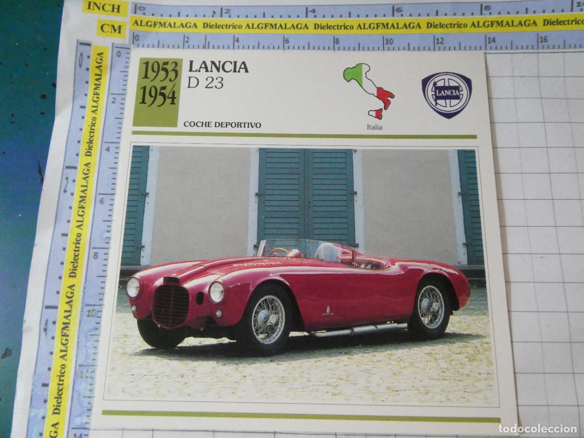 Coches y motocicletas: TARJETA FICHA T&Eacute;CNICA COCHES COLECCI&Oacute;N PLANETA AGOSTINI ITALIA 1953 LANCIA D 23 1149