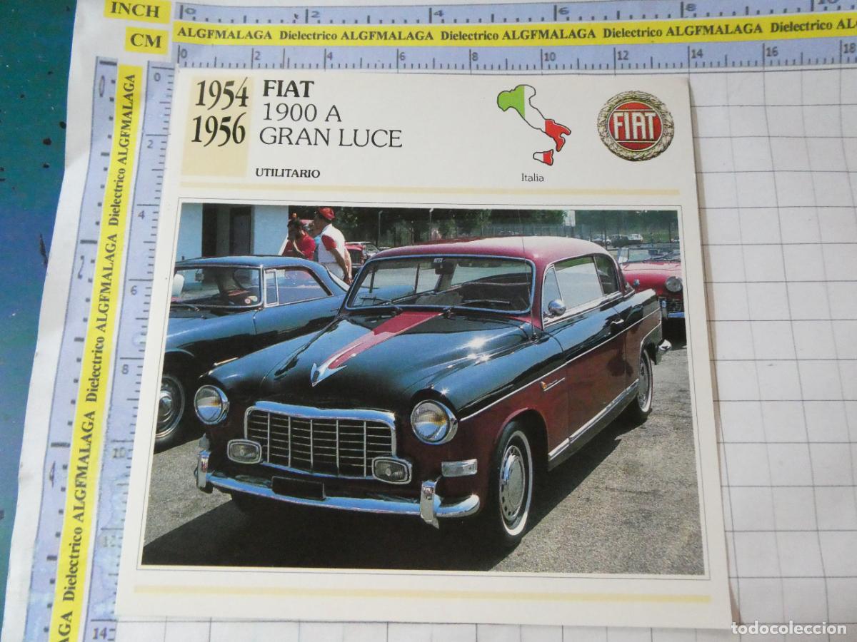 Coches y motocicletas: TARJETA FICHA T&Eacute;CNICA COCHES COLECCI&Oacute;N PLANETA AGOSTINI ITALIA 1954 FIAT 1900 A GRAN LUCE 1151