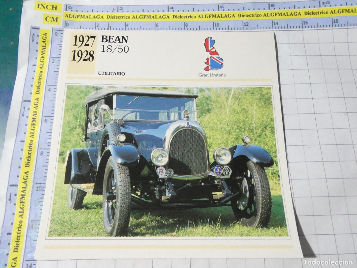 Coches y motocicletas: TARJETA FICHA T&Eacute;CNICA COCHES COLECCI&Oacute;N PLANETA AGOSTINI REINO UNIDO 1927 BEAN 18/50 1152