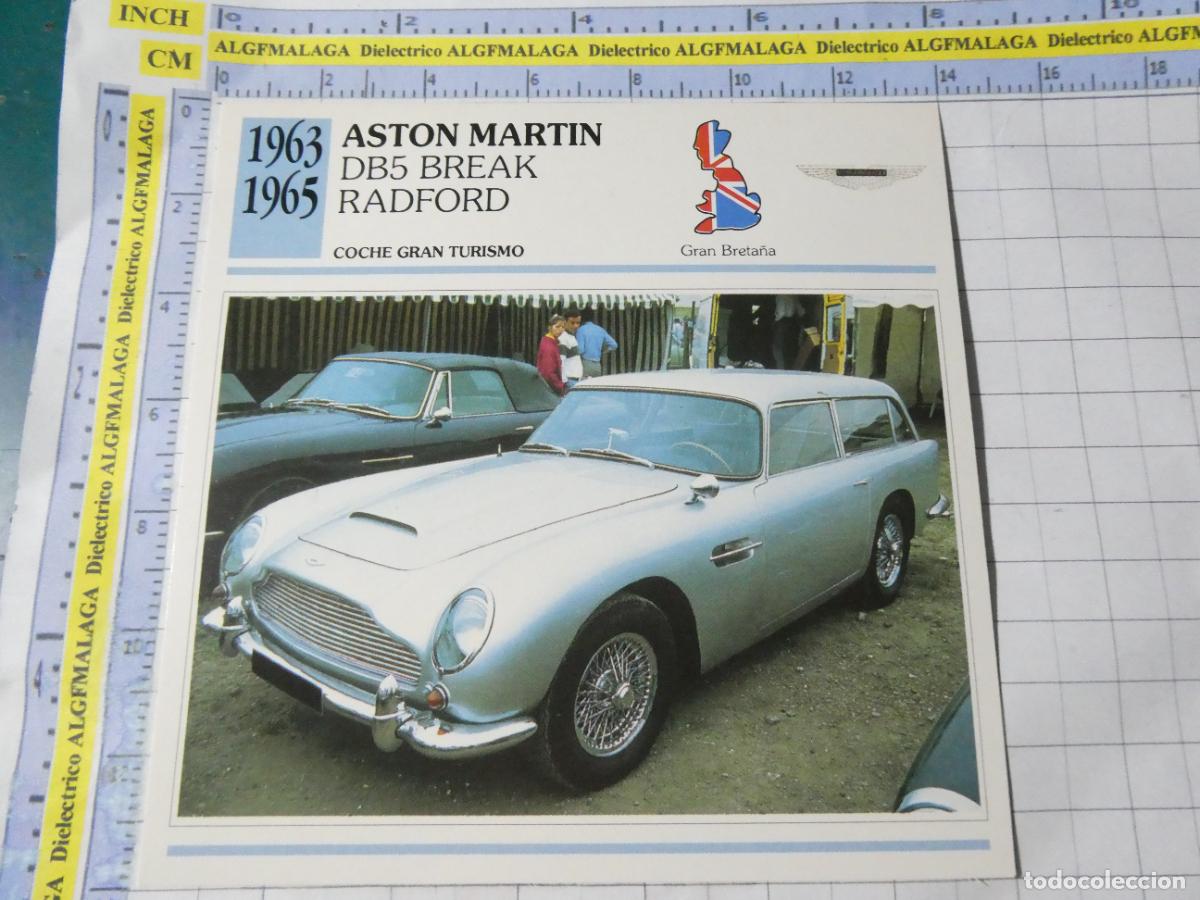 Coches y motocicletas: TARJETA FICHA T&Eacute;CNICA COCHES COLECCI&Oacute;N PLANETA AGOSTINI REINO UNIDO 1963 ASTON MARTIN DB5 BREAK 1161