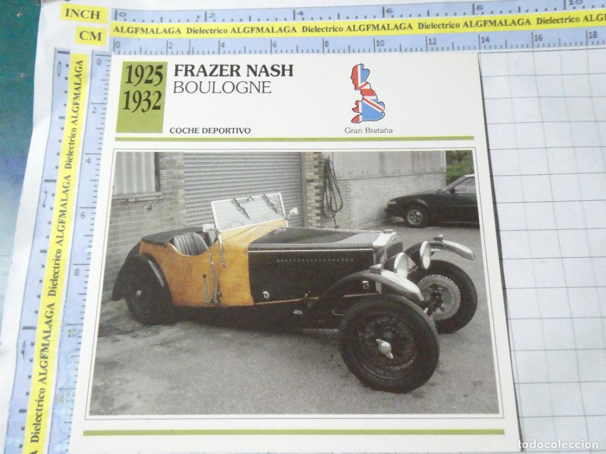 Coches y motocicletas: TARJETA FICHA T&Eacute;CNICA COCHES COLECCI&Oacute;N PLANETA AGOSTINI REINO UNIDO 1925 FRAZER NASH 1167