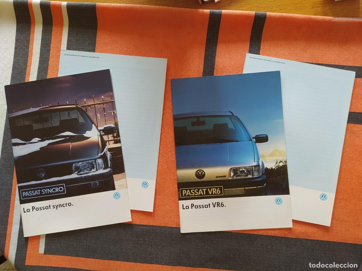 Coches y motocicletas: Cat&aacute;logos VOLKSWAGEN x 2. Passat Syncro y Passat VR6 con separatas especificaciones. 1991, franc&eacute;s
