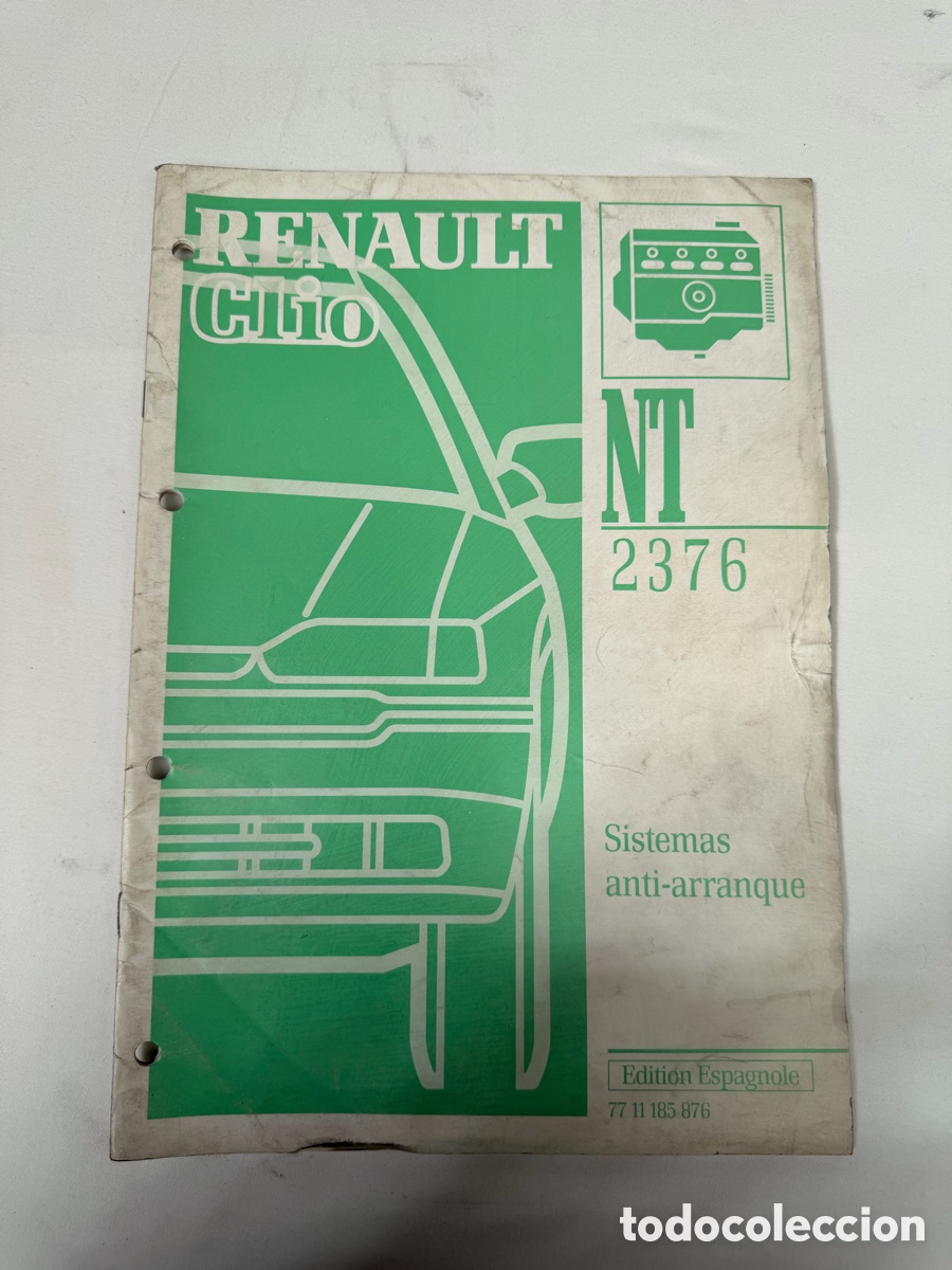 Coches y motocicletas: Renault Clio I NT2376 sistemas antiarranque manual taller original