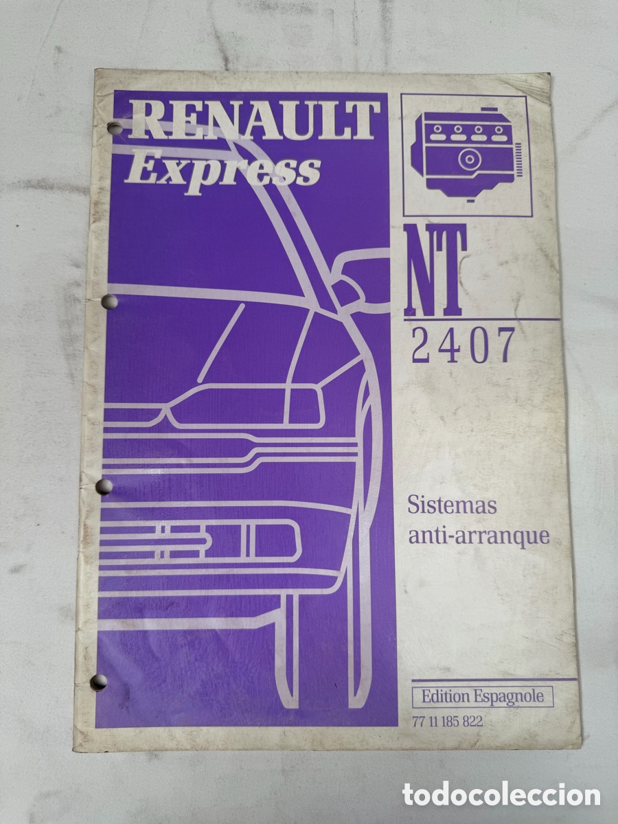 Coches y motocicletas: Manual Renault Express antiarranque NT2407 original