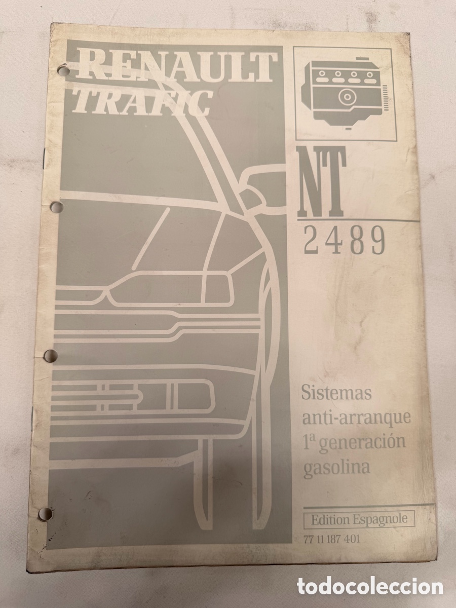 Coches y motocicletas: Manual taller Renault Trafic I NT 2489 antiarranque 1&ordf; generaci&oacute;n original