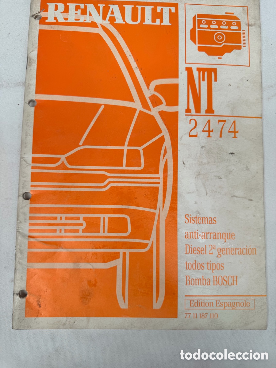 Coches y motocicletas: Manual Renault NT2474 antiarranque Diesel Bosch Clio Laguna Trafic
