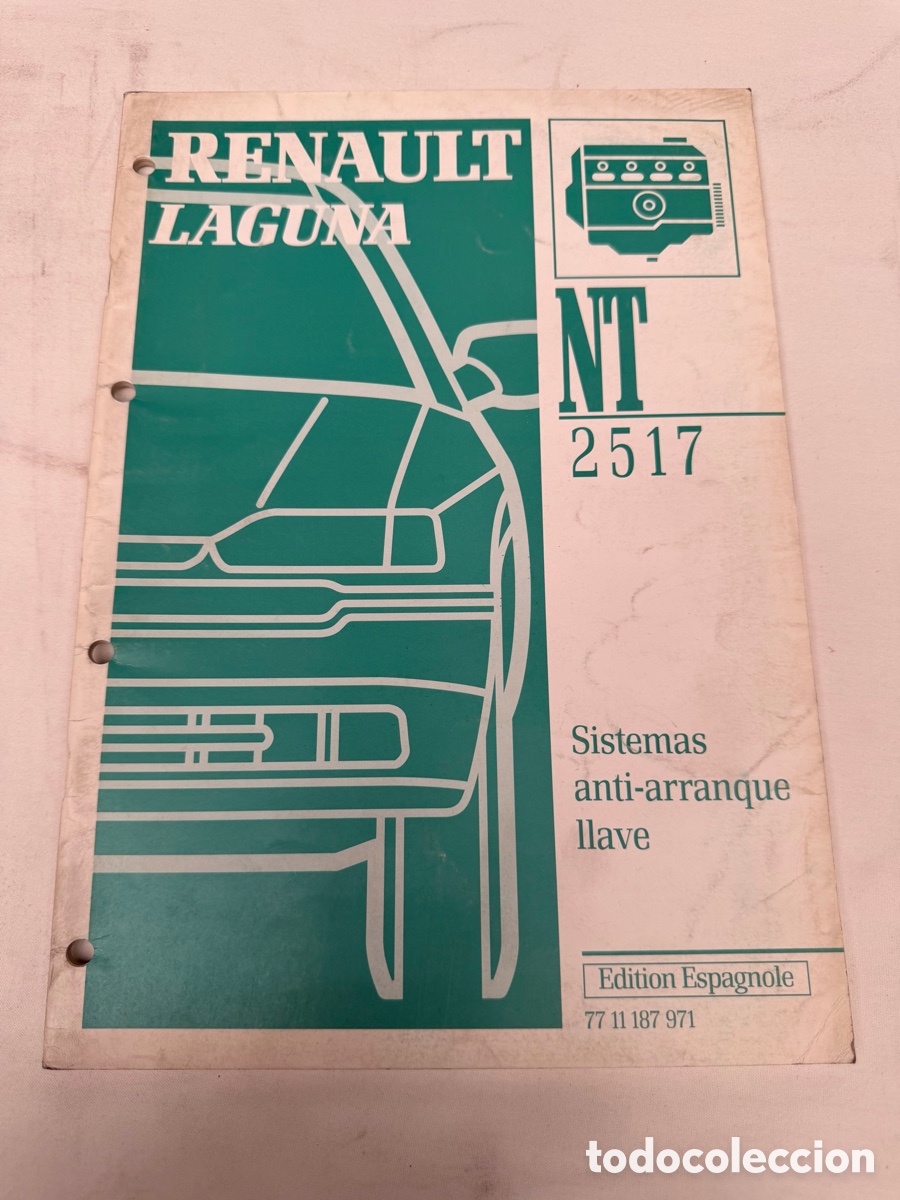 Coches y motocicletas: Manual Renault Laguna I NT2517 antiarranque llave