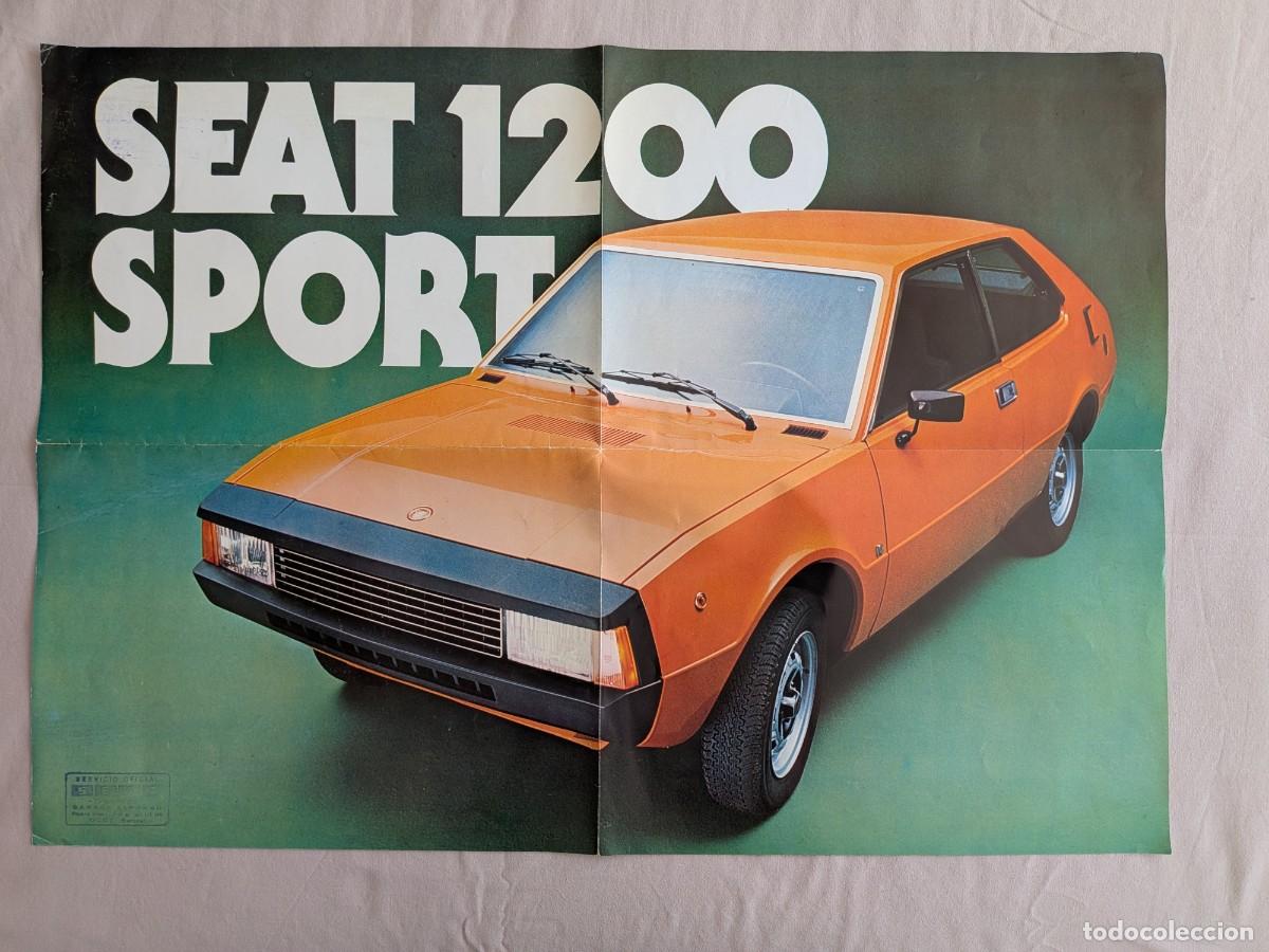 Carros e motociclos: Poster SEAT 1200 SPORT BOCANEGRA original de concesionario