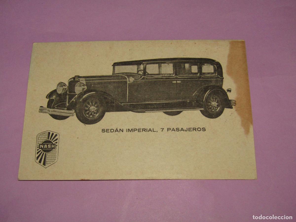Voitures et Motocyclettes: Antiguo Tarjet&oacute;n Publicidad del Autom&oacute;vil NASH del Garaje ASTURIAS de Jaime Espina de Gij&oacute;n