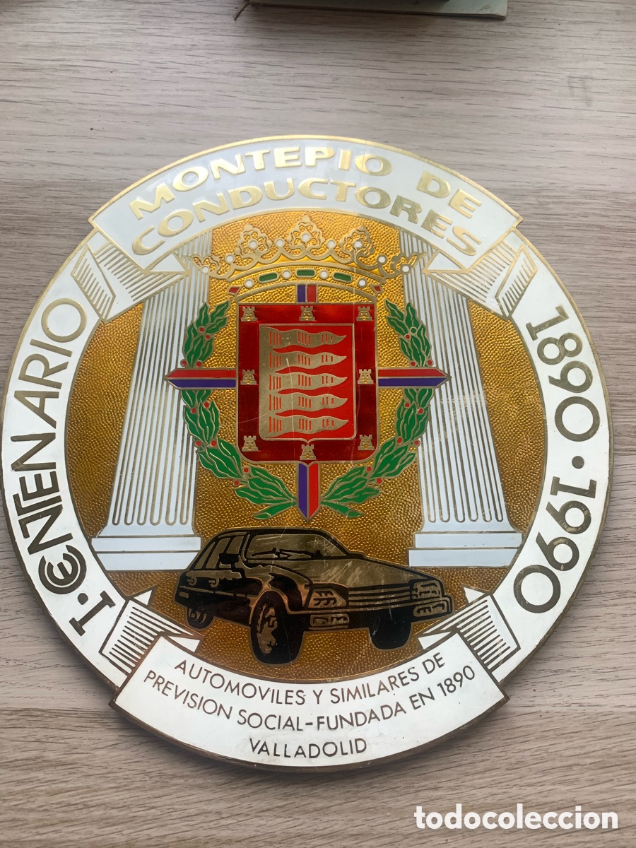 Carros e motociclos: Placa Montep&iacute;o de Conductores - I Centenario 1890-1990 VALLADOLID