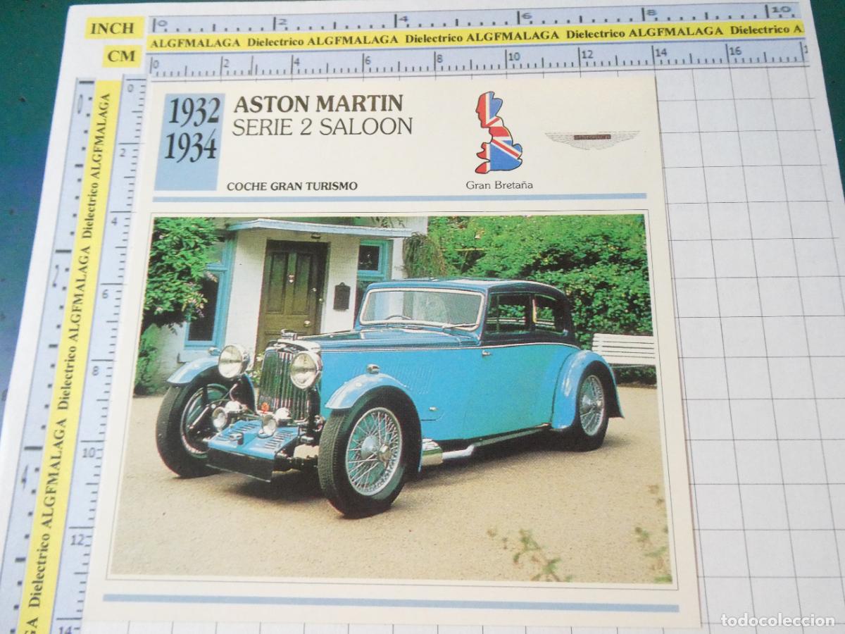 Coches y motocicletas: TARJETA FICHA T&Eacute;CNICA COCHES COLECCI&Oacute;N PLANETA AGOSTINI REINO UNIDO. 1932 ASTON MARTIN SERIE 2 1218