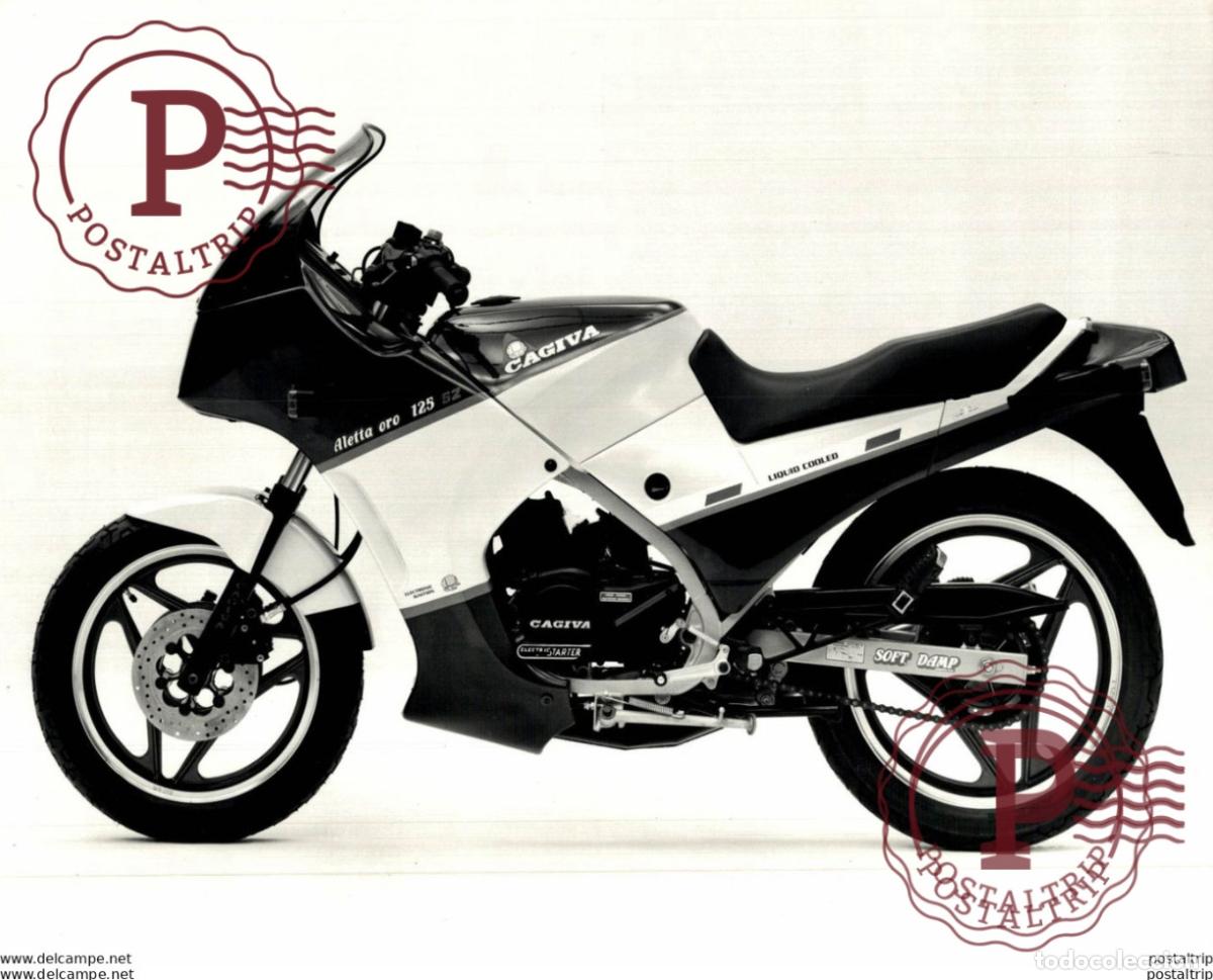 Automobili e Motociclette: CAGIVA ALETTA ORO 125. 23*17cm Moto MOTOCROSS MOTORCYCLE Douglas J Jackson archive of motorcycles