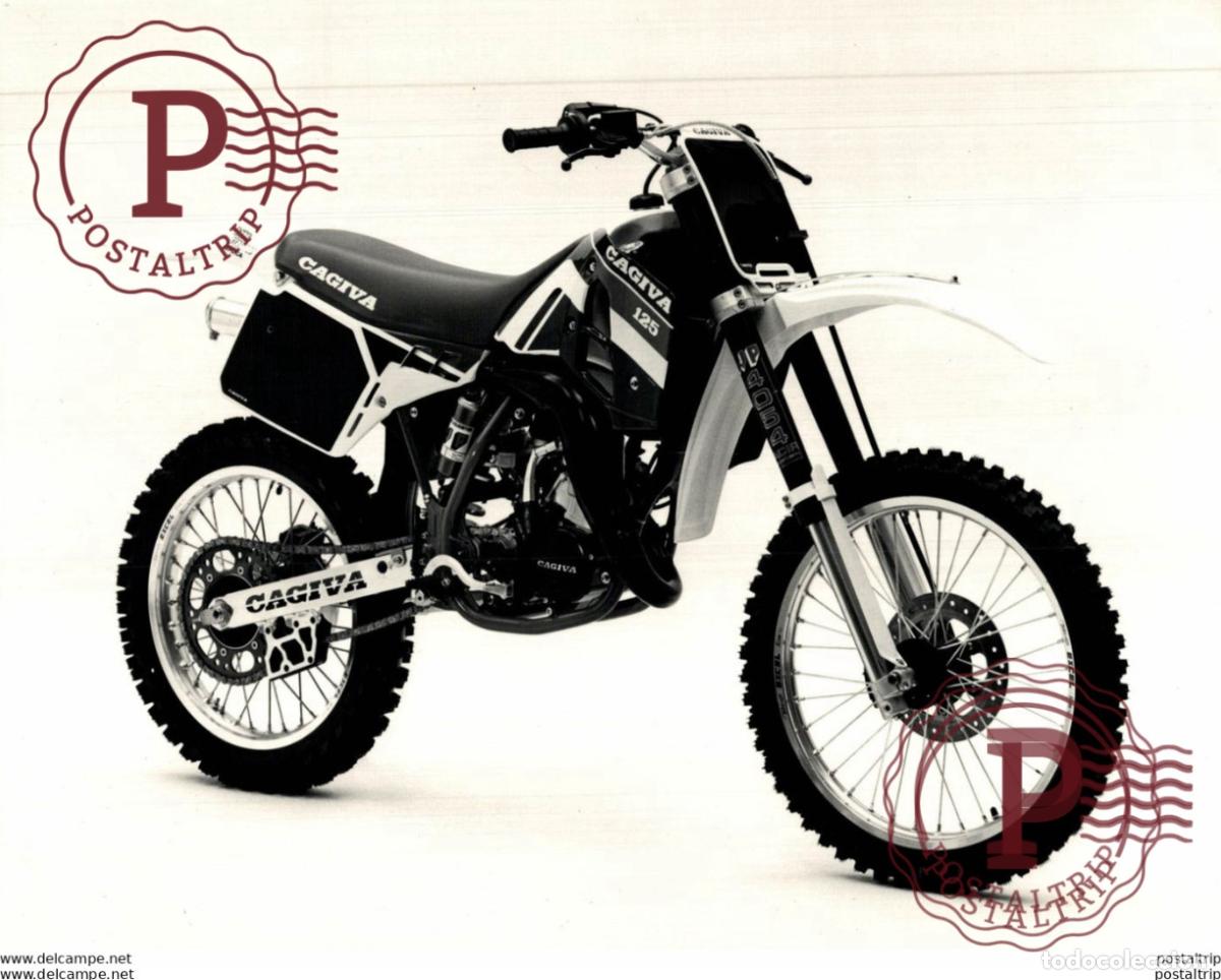 Automobili e Motociclette: CAGIVA 125. 24*17cm Moto MOTOCROSS MOTORCYCLE Douglas J Jackson archive of motorcycles