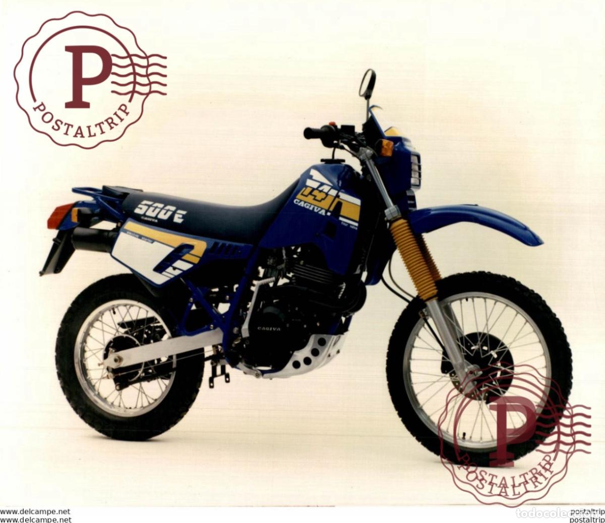 Automobili e Motociclette: CAGIVA 500E. 24*19cm Moto MOTOCROSS MOTORCYCLE Douglas J Jackson archive of motorcycles