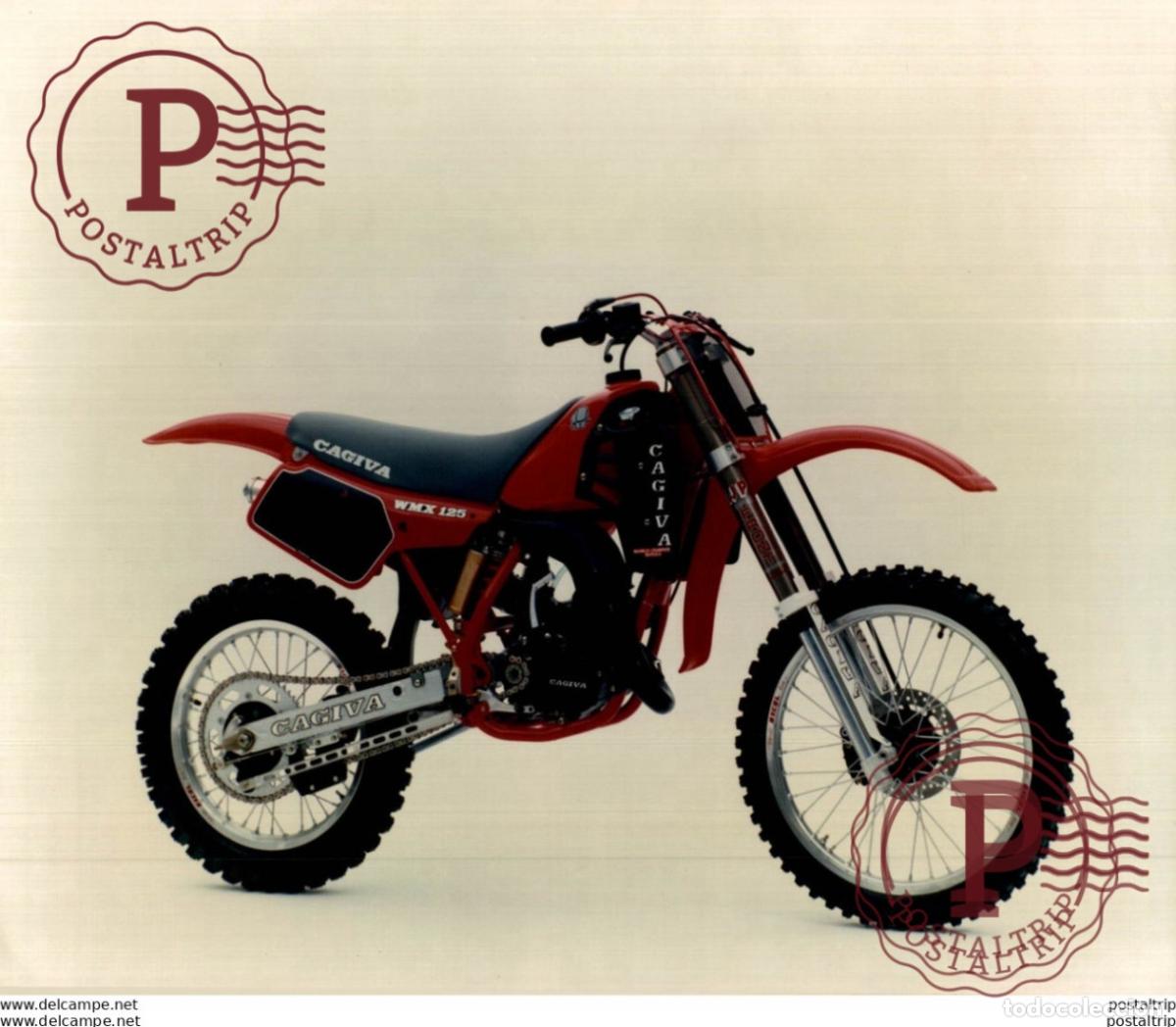 Automobili e Motociclette: CAGIVA WMX 125. 25*20cm Moto MOTOCROSS MOTORCYCLE Douglas J Jackson archive of motorcycles