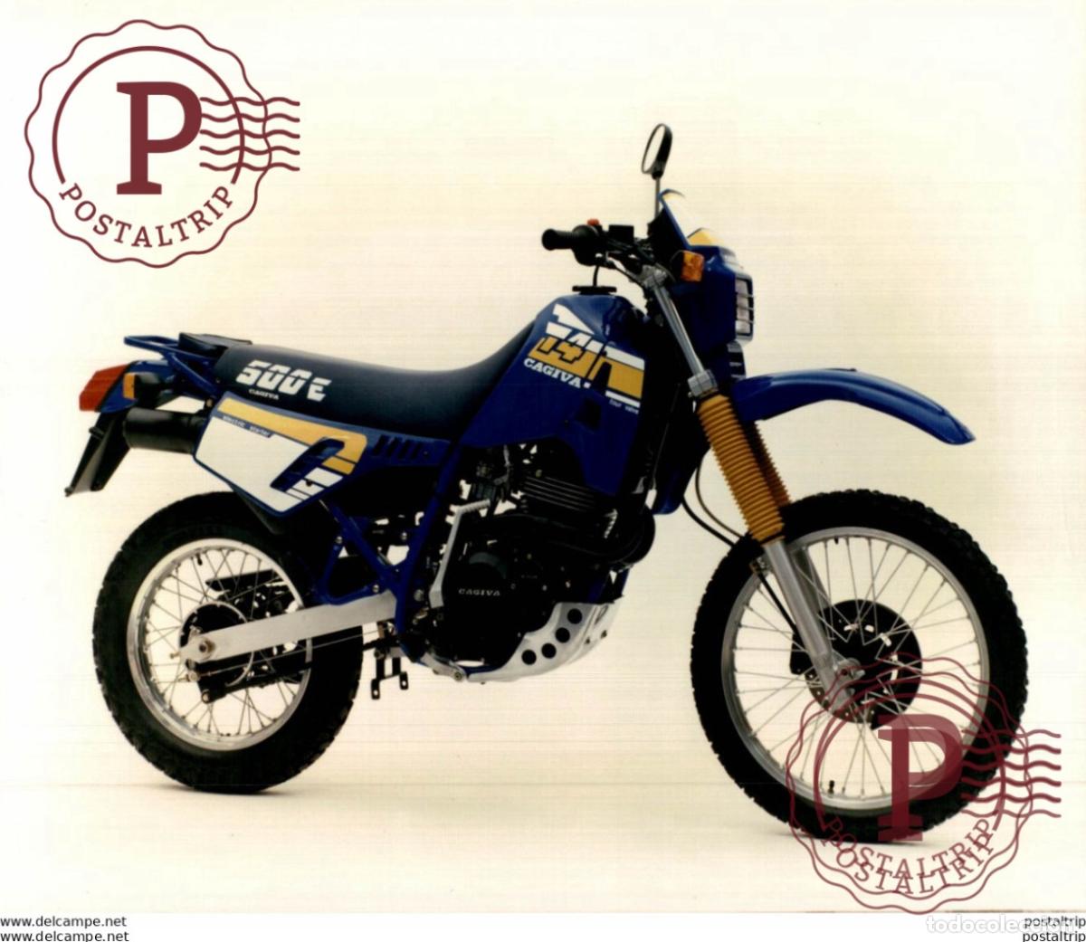 Automobili e Motociclette: CAGIVA 500E. 25*20cm Moto MOTOCROSS MOTORCYCLE Douglas J Jackson archive of motorcycles