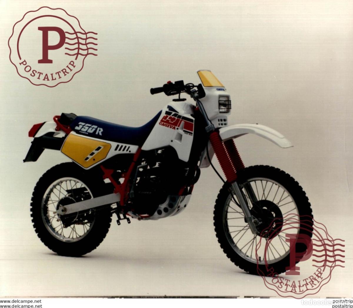 Automobili e Motociclette: CAGIVA 350R. 25*20cm Moto MOTOCROSS MOTORCYCLE Douglas J Jackson archive of motorcycles
