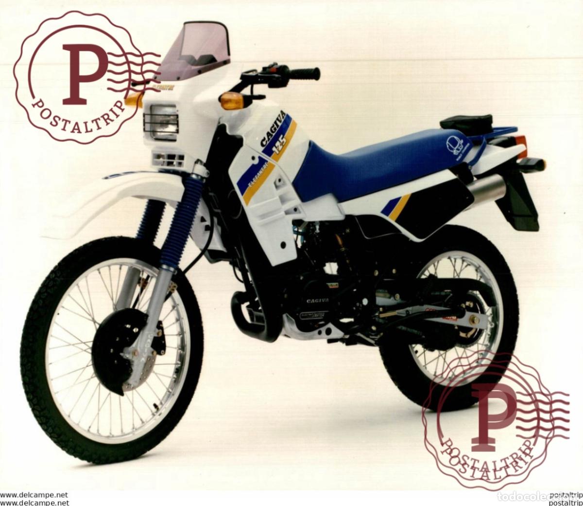 Automobili e Motociclette: CAGIVA125 ELEFANTRE. 25*20cm Moto MOTOCROSS MOTORCYCLE Douglas J Jackson archive of motorcycles