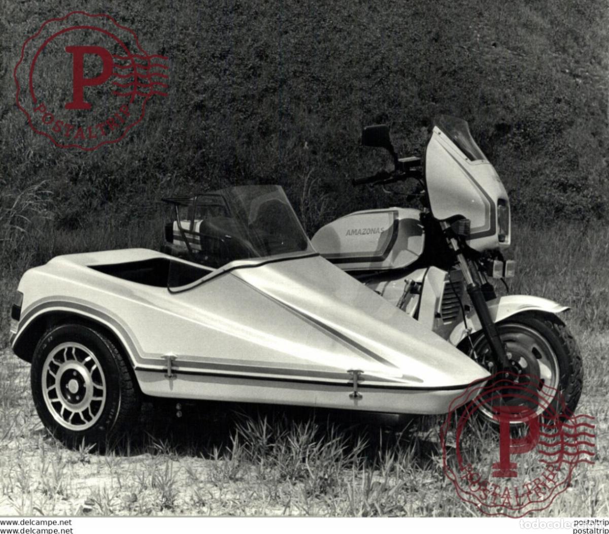 Automobili e Motociclette: AMAZONAS SIDECAR. 25*20cm Moto MOTOCROSS MOTORCYCLE Douglas J Jackson archive of motorcycles