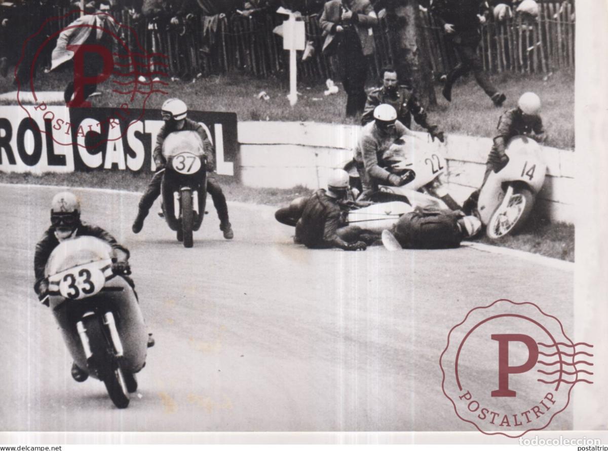 Coches y motocicletas: CRYSTAL PALACE ACCIDENT 1965 18*13CM MOTOR MOTOCICLISTICO Motorrad MOTOCYCLISTES