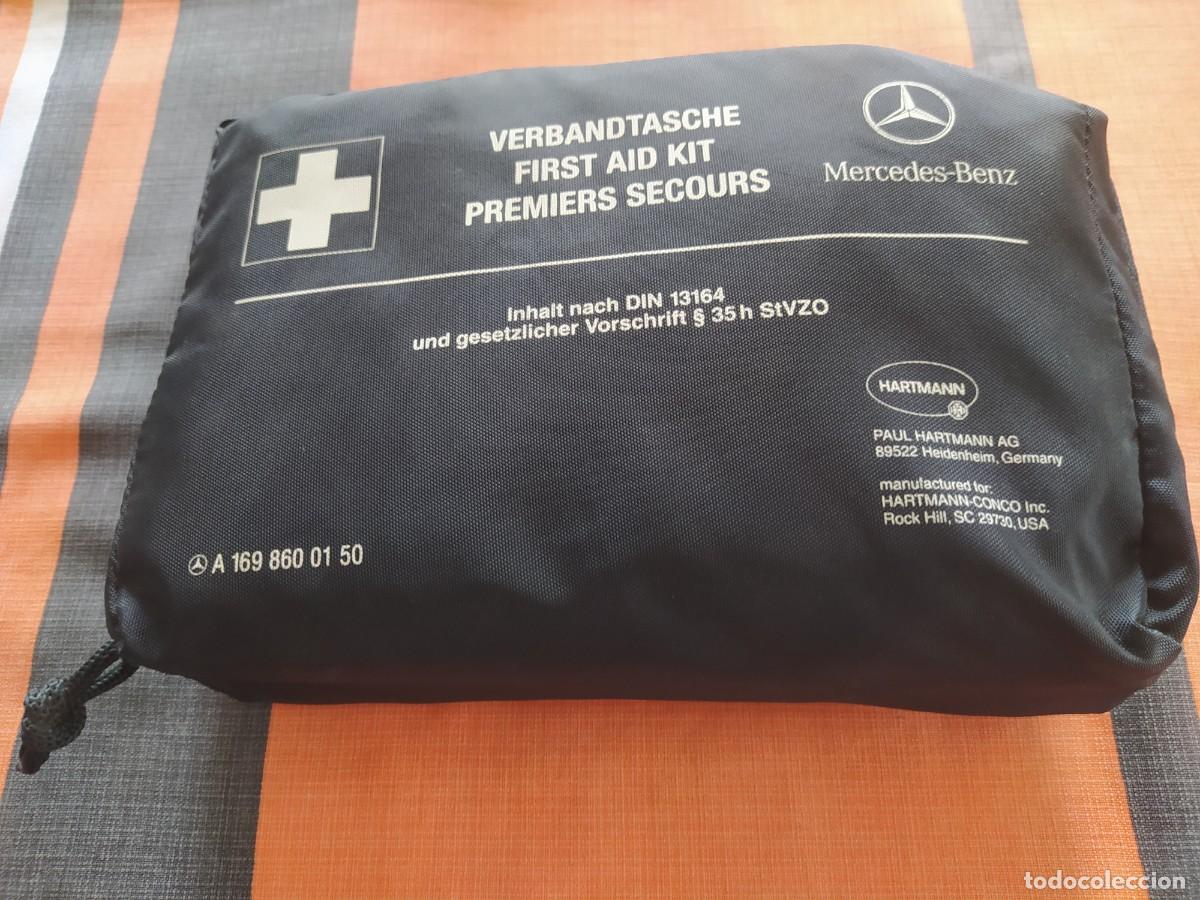 Coches y motocicletas: Kit primeros auxilios de MERCEDES-BENZ con TODO SU CONTENIDO SIN ABRIR y BOLSA con cremallera. Nuevo