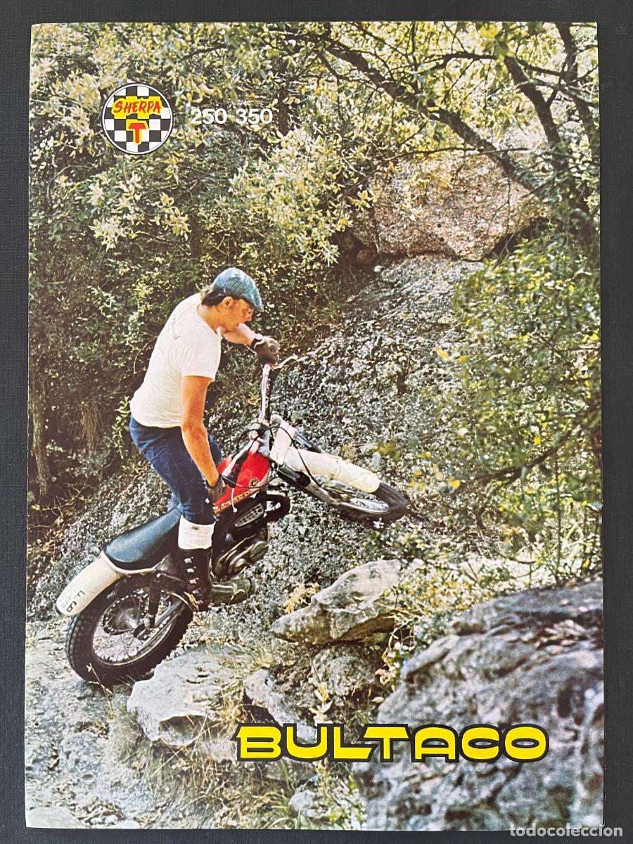 Coches y motocicletas: BULTACO SHERPA T-1975. CAT&Aacute;LOGO Y P&Oacute;STER PUBLICITARIO ORIGINAL. A&Ntilde;OS 70. DIF&Iacute;CIL. COMO NUEVO