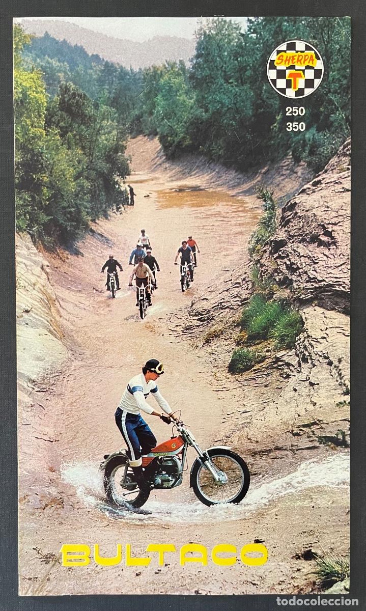 Coches y motocicletas: BULTACO SHERPA T 250/350. CAT&Aacute;LOGO Y P&Oacute;STER PUBLICITARIO ORIGINAL. A&Ntilde;OS 70. DIF&Iacute;CIL. COMO NUEVO