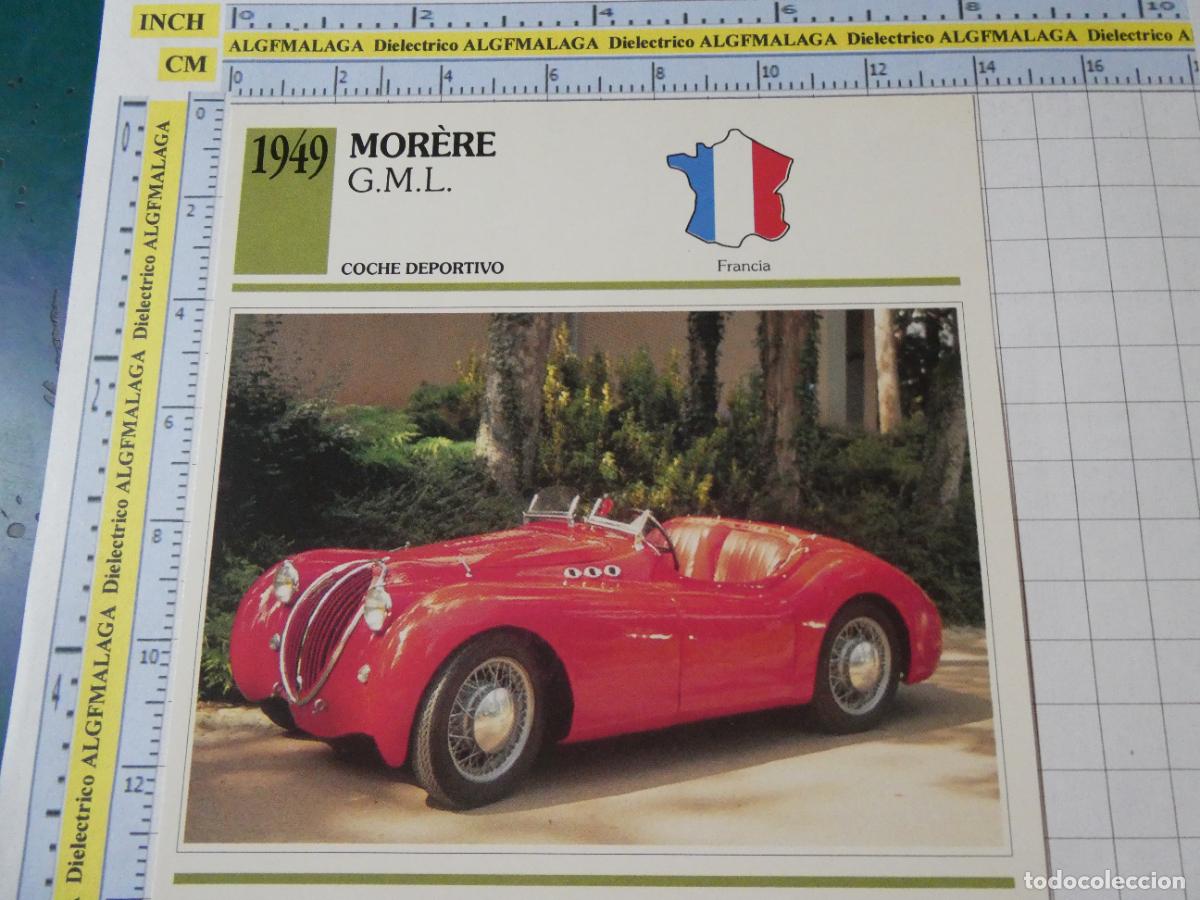 Cars and Motorcycles: TARJETA FICHA T&Eacute;CNICA COCHES COLECCI&Oacute;N PLANETA AGOSTINI FRANCIA 1949 MORERE GML 1239