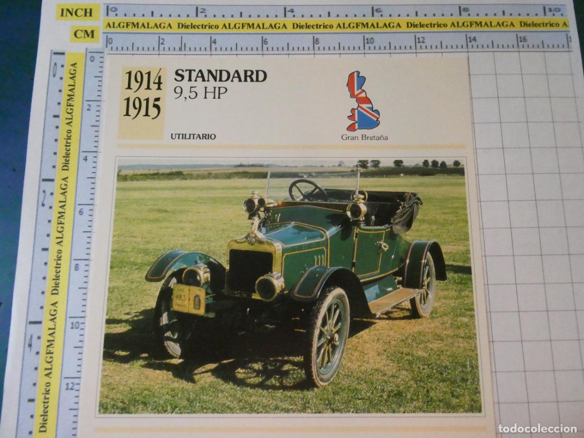Coches y motocicletas: TARJETA FICHA T&Eacute;CNICA COCHES COLECCI&Oacute;N PLANETA AGOSTINI REINO UNIDO 1914 STANDARD 9,5HP 1254