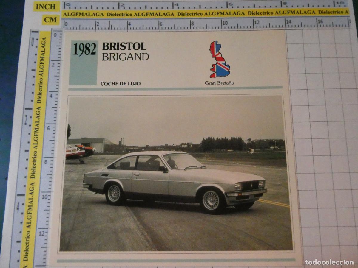 Coches y motocicletas: TARJETA FICHA T&Eacute;CNICA COCHES COLECCI&Oacute;N PLANETA AGOSTINI REINO UNIDO 1982 BRISTOL BRIGAND 1255