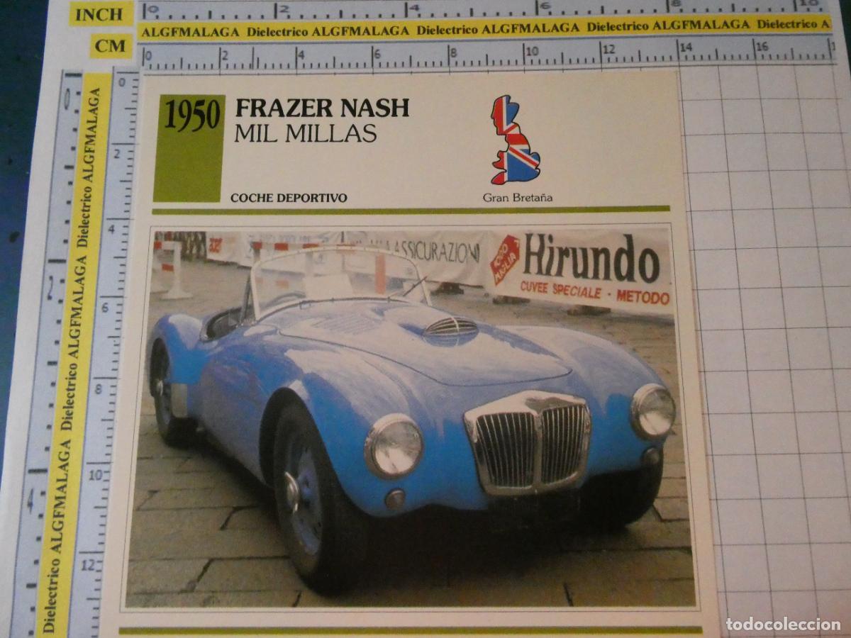 Coches y motocicletas: TARJETA FICHA T&Eacute;CNICA COCHES COLECCI&Oacute;N PLANETA AGOSTINI REINO UNIDO 1950 FRAZER NASH MIL MILLAS 1265
