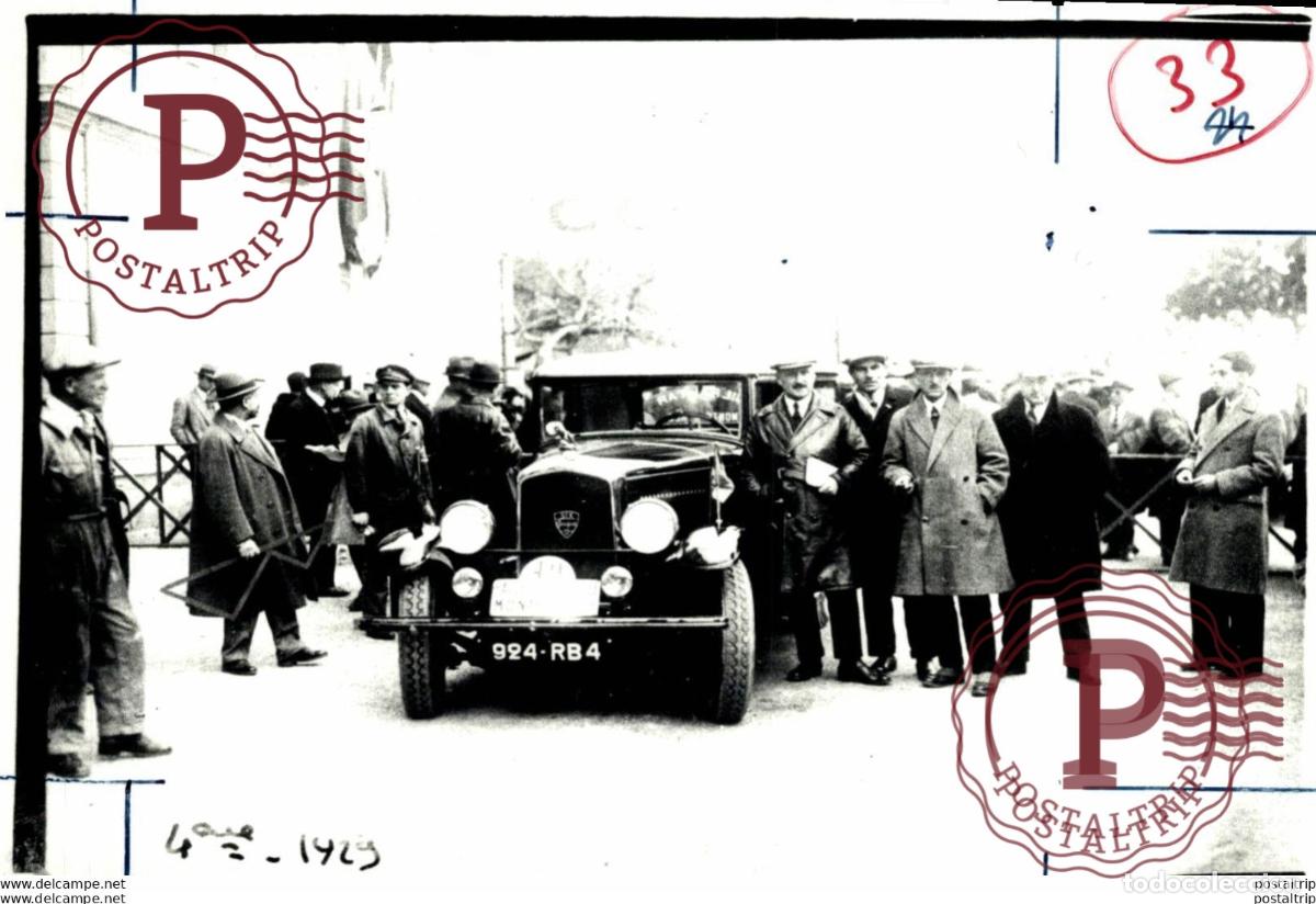 Voitures et Motocyclettes: PEUGEOT 1929 EDWARD MARILLON PEUGEOT SIX GIBRALTAR 10.5*15.5CM USA MOTOR CARS COCHES PEUGEOT Bryan G