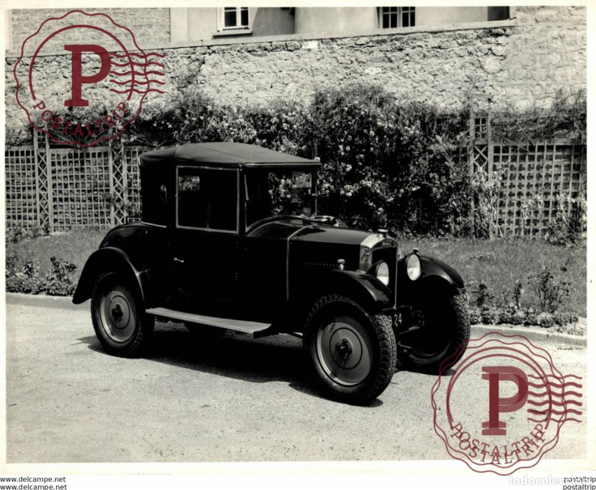 Voitures et Motocyclettes: PEUGEOT 1924 CABRIOLET 5CV AVEC CAPOTE TYPE 172 BC 24*18CM The Bryan Goodman Collection