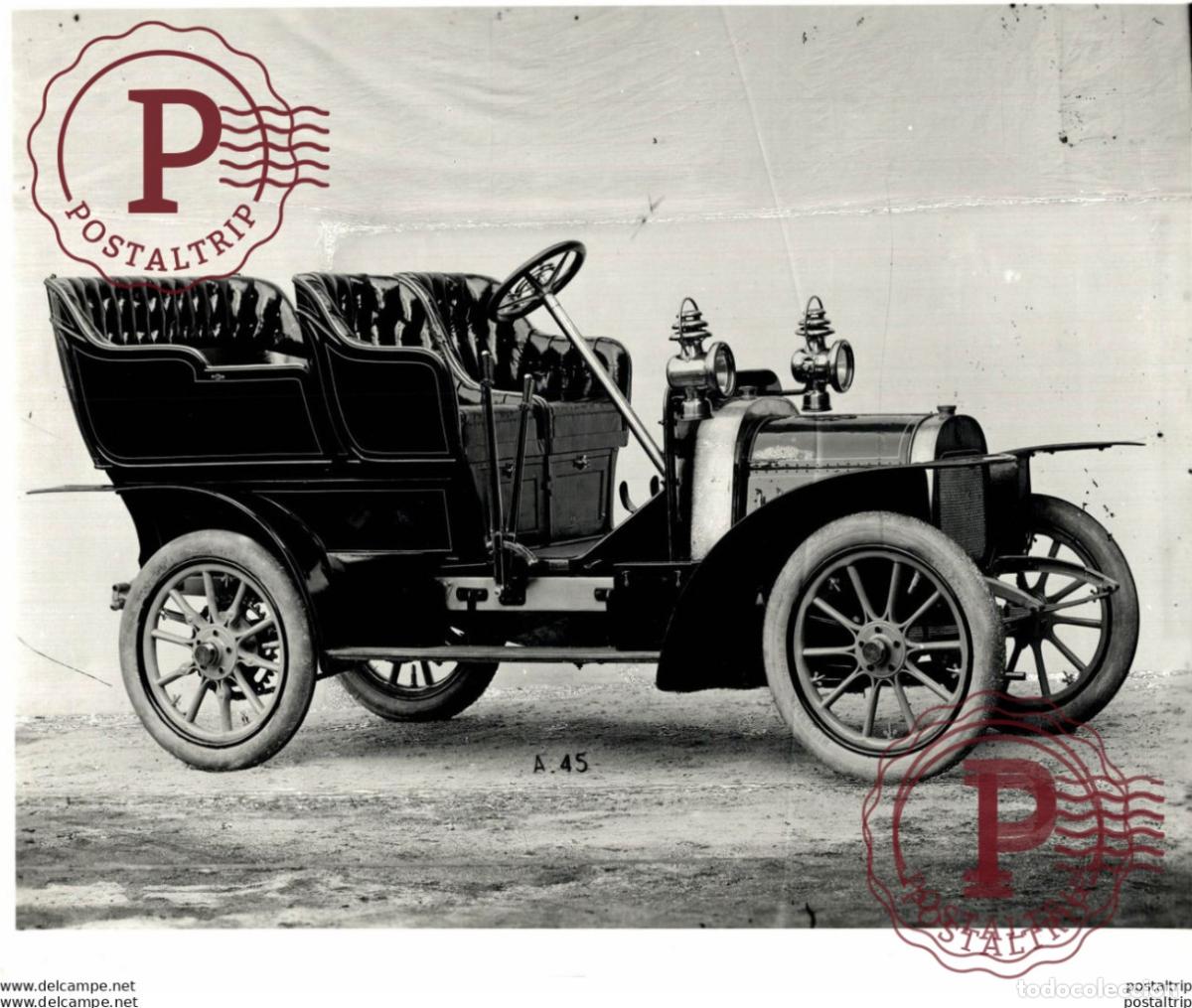 Coches y motocicletas: LION PEUGEOT TYPE V.C 1906 1907 VOITURETTE 4 PLACES 22.5*17.5CM USA MOTOR CARS COCHES PEUGEOT Brya