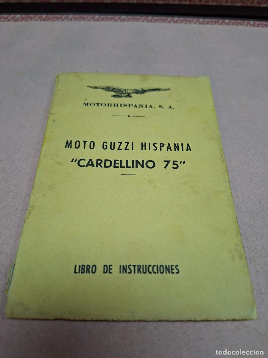 Coches y motocicletas: MOTO GUZZI HISPANIA CARDELLINO 75 LIBRO DE INSTRUCCIONES 1959