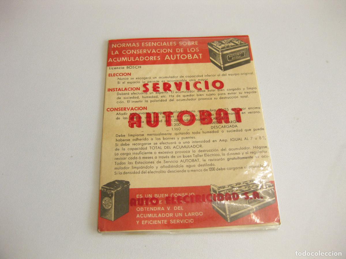 Coches y motocicletas: HOJA PUBLICITARIA DE ACUMULADORES AUTOBAT. DELEGACIONES EN ESPA&Ntilde;A
