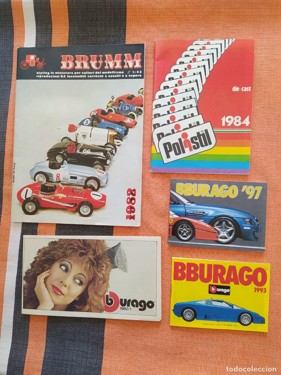 Coches y motocicletas: Cat&aacute;logos MINIATURAS, BRUMM, BURAGO, POLISTIL x6. Todos en espa&ntilde;ol