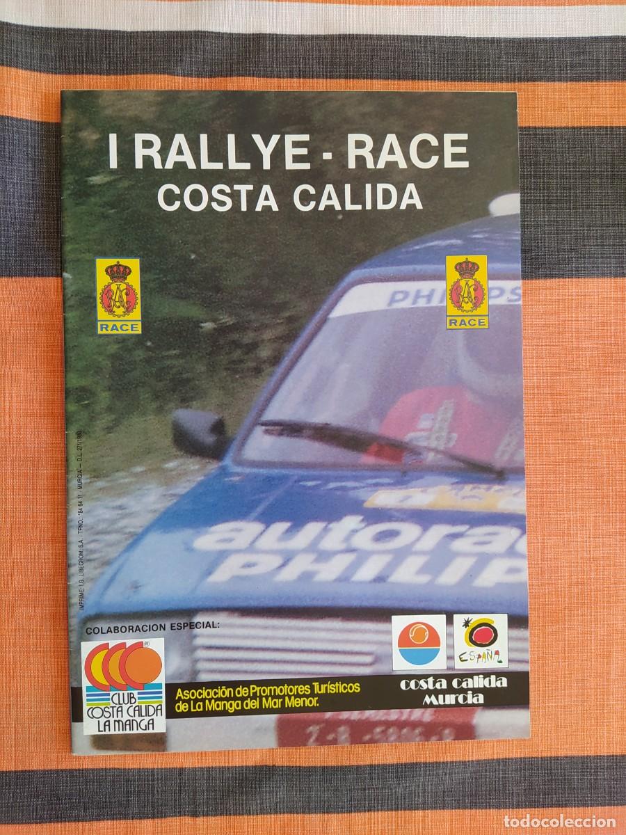 Coches y motocicletas: PROGRAMA OFICIAL 1&ordm; RALLYE &ndash; RACE COSTA CALIDA 1988 La Manga de MURCIA. SERVIA, ZANINI, SAINZ, SEAT.