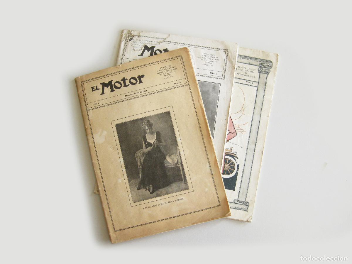 Coches y motocicletas: 3 N&Uacute;MEROS DE LA REVISTA MOTOR. N&ordm; 2, 3 Y 4. 1917