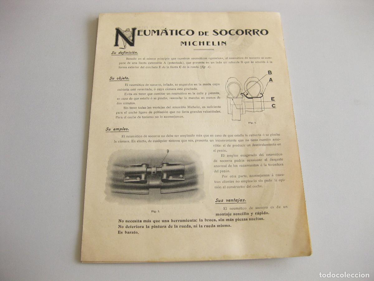 Coches y motocicletas: FOLLETO PUBLICITARIO DE NEUM&Aacute;TICOS MICHEL&Iacute;N. NEM&Aacute;TICO DE SOCORRO