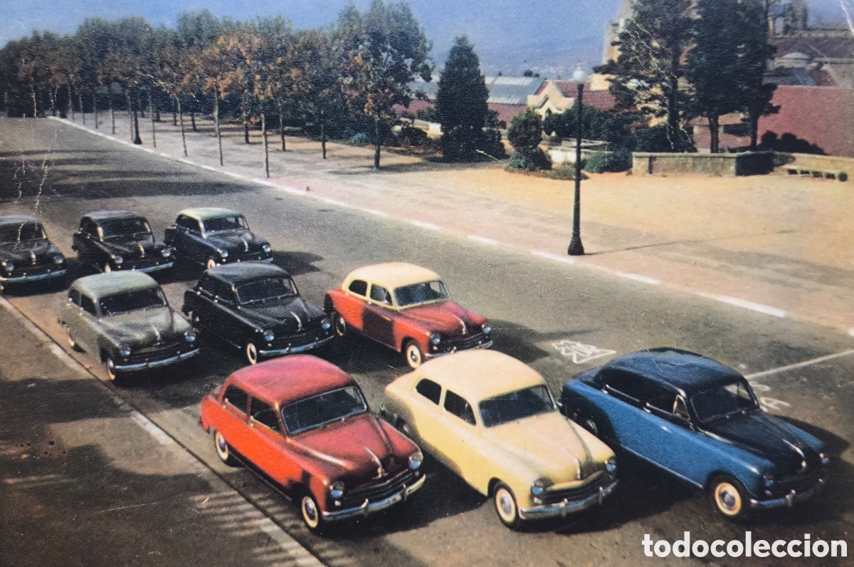 Coches y motocicletas: SEAT 1400 SOCIEDAD ESPA&Ntilde;OLA AUTOM&Oacute;VILES Y TURISMO FELICITACI&Oacute;N NAVIDE&Ntilde;A 1954