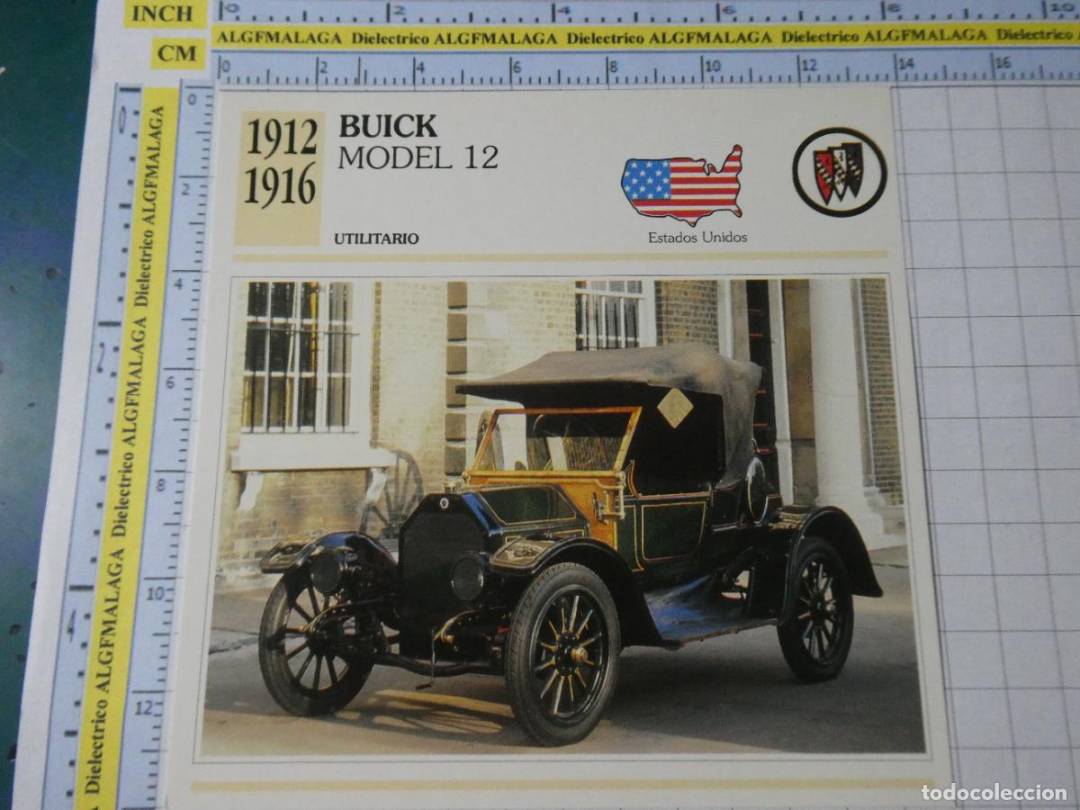 Coches y motocicletas: TARJETA FICHA T&Eacute;CNICA COCHES COLECCI&Oacute;N PLANETA AGOSTINI ESTADOS UNIDOS 1912 BUICK MODEL 12 1273