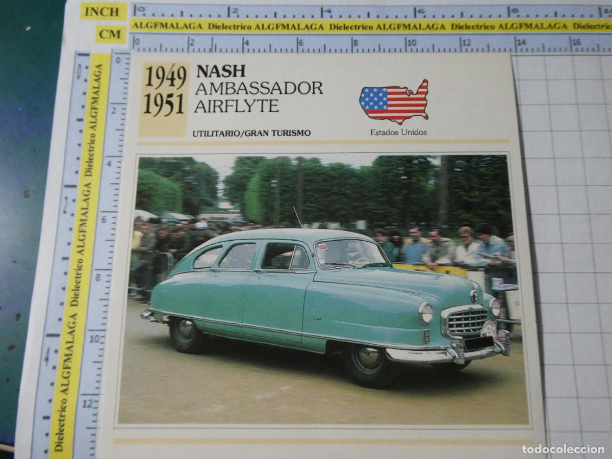 Coches y motocicletas: TARJETA FICHA T&Eacute;CNICA COCHES COLECCI&Oacute;N PLANETA AGOSTINI ESTADOS UNIDOS 1949 NASH AMBASSADOR 1277