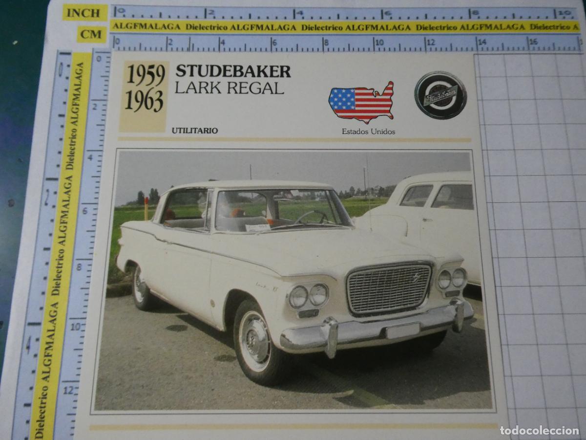 Coches y motocicletas: TARJETA FICHA T&Eacute;CNICA COCHES COLECCI&Oacute;N PLANETA AGOSTINI ESTADOS UNIDOS 1959 STUDEBAKER LARK REG 1282