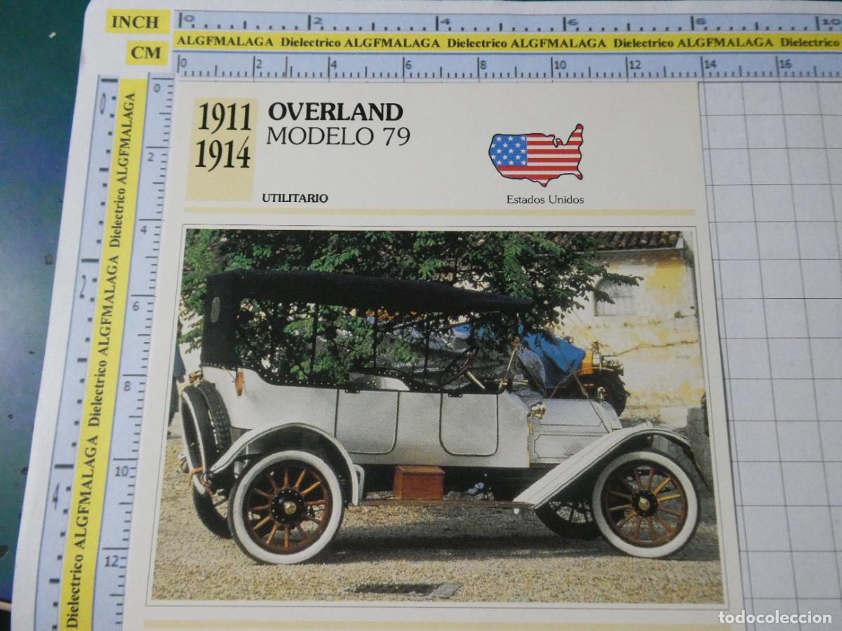 Coches y motocicletas: TARJETA FICHA T&Eacute;CNICA COCHES COLECCI&Oacute;N PLANETA AGOSTINI ESTADOS UNIDOS 1911 OVERLAND MODELO 79 1284